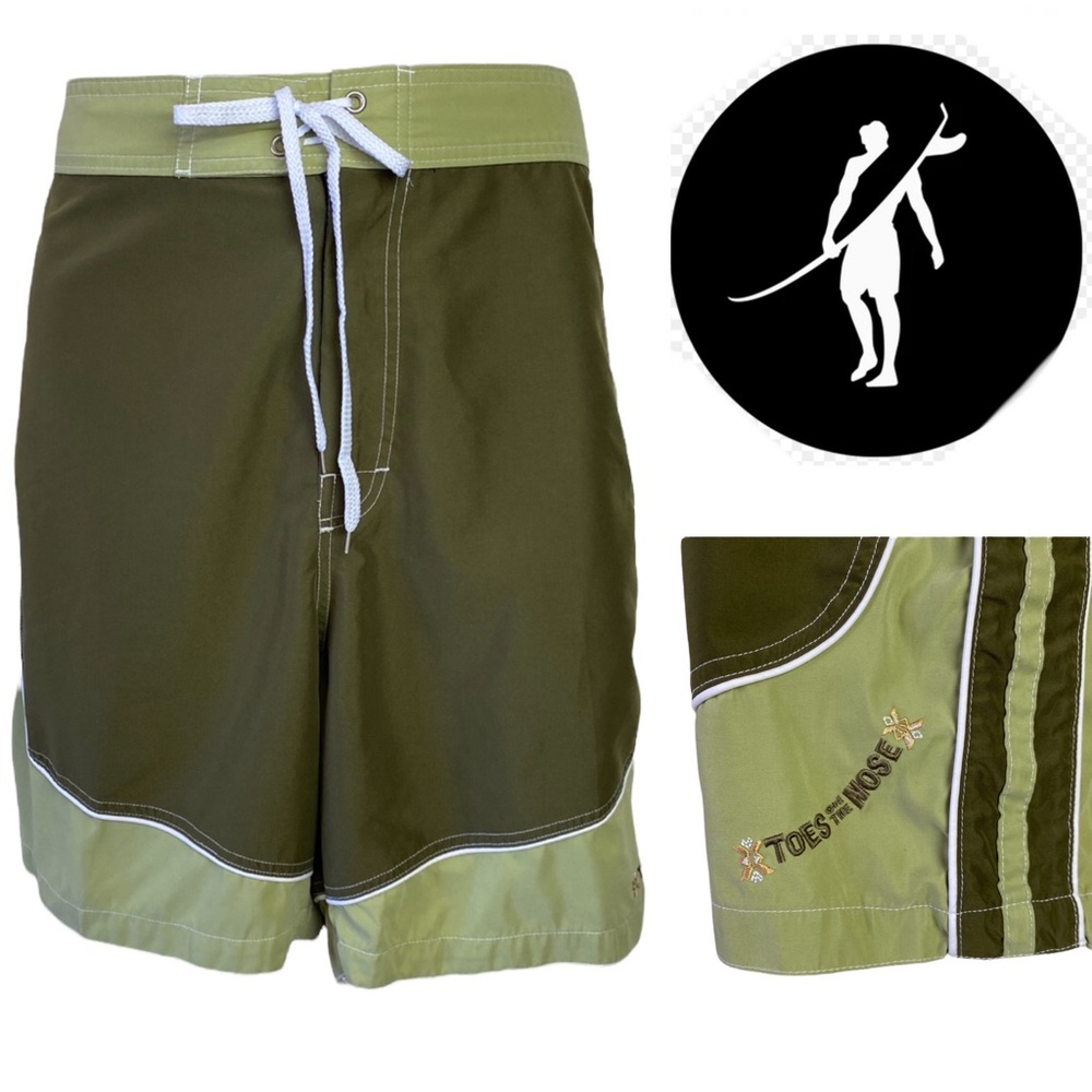 Toes On The Nose (TOTN) Green Surfer Swim Trunks